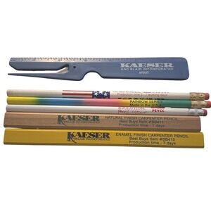 Kaeser and Blair Promotional Pencil Set and Letter Opener Ruler Advertising Lot